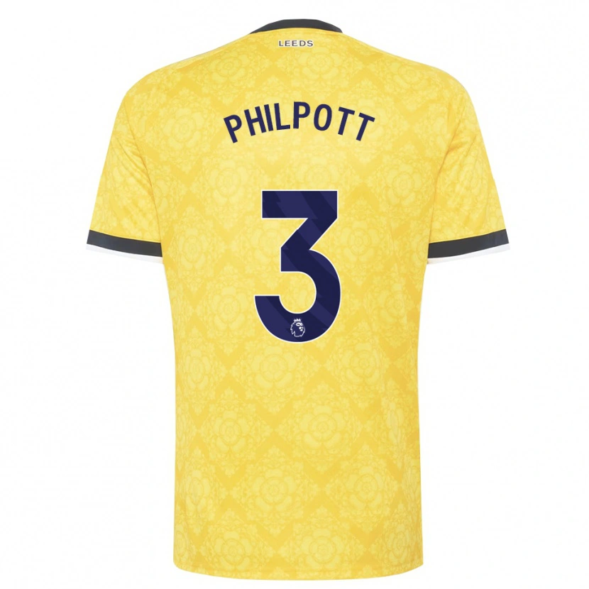 Danxen Kvinder Louie Philpott #3 Gul Hvid Sort Udebane Spillertrøjer 2026/27 Trøje T-Shirt