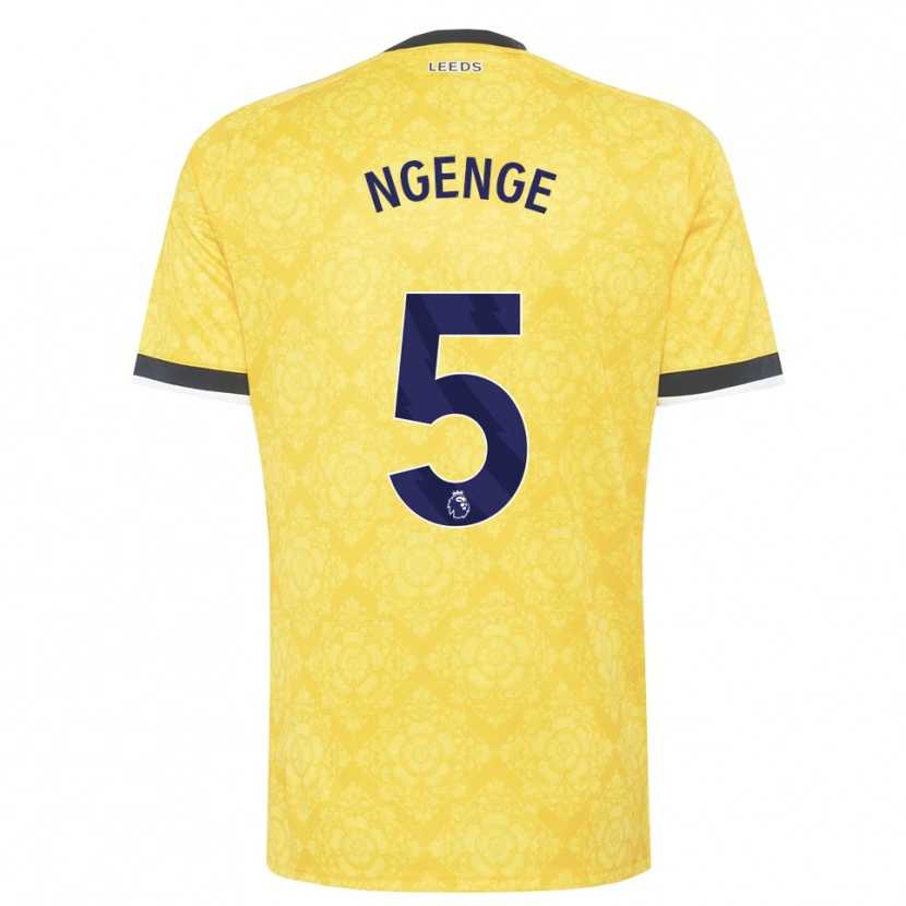 Danxen Kvinder Leonard Ngenge #5 Gul Hvid Sort Udebane Spillertrøjer 2026/27 Trøje T-Shirt
