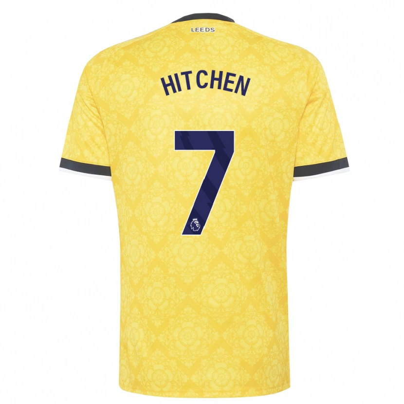 Danxen Kvinder Zach Hitchen #7 Gul Hvid Sort Udebane Spillertrøjer 2026/27 Trøje T-Shirt
