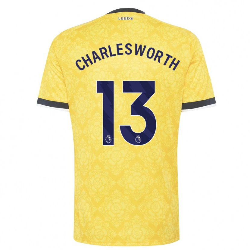 Danxen Kvinder Millie Robshaw-Charlesworth #13 Gul Hvid Sort Udebane Spillertrøjer 2026/27 Trøje T-Shirt