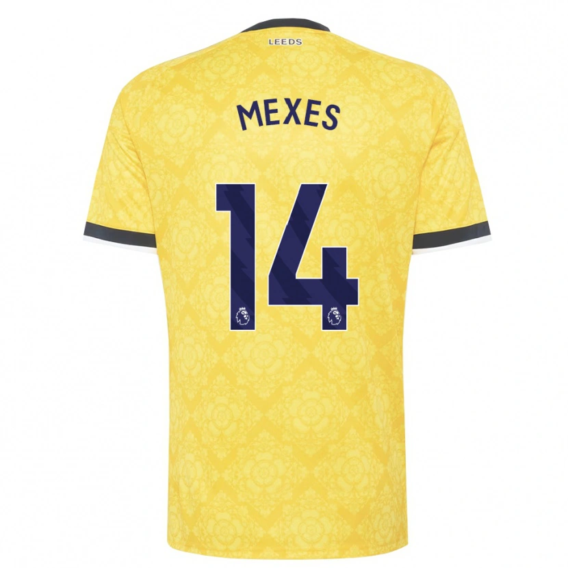 Danxen Kvinder Silva Mexes #14 Gul Hvid Sort Udebane Spillertrøjer 2026/27 Trøje T-Shirt