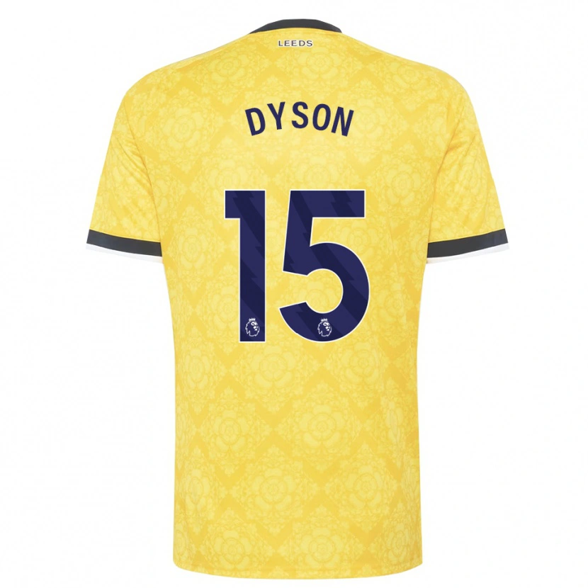Danxen Kvinder Ryan Dyson #15 Gul Hvid Sort Udebane Spillertrøjer 2026/27 Trøje T-Shirt