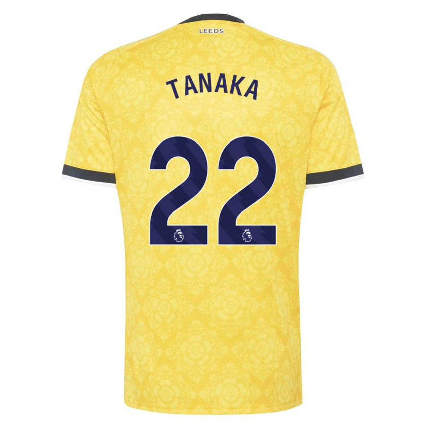 Danxen Kvinder Ao Tanaka #22 Gul Hvid Sort Udebane Spillertrøjer 2026/27 Trøje T-Shirt