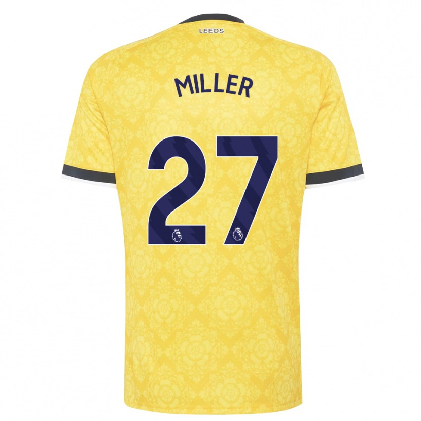 Danxen Kvinder Amari Miller #27 Gul Hvid Sort Udebane Spillertrøjer 2026/27 Trøje T-Shirt