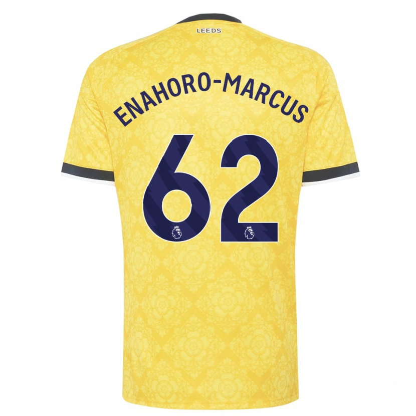 Danxen Kvinder Louis Enahoro-Marcus #62 Gul Hvid Sort Udebane Spillertrøjer 2026/27 Trøje T-Shirt