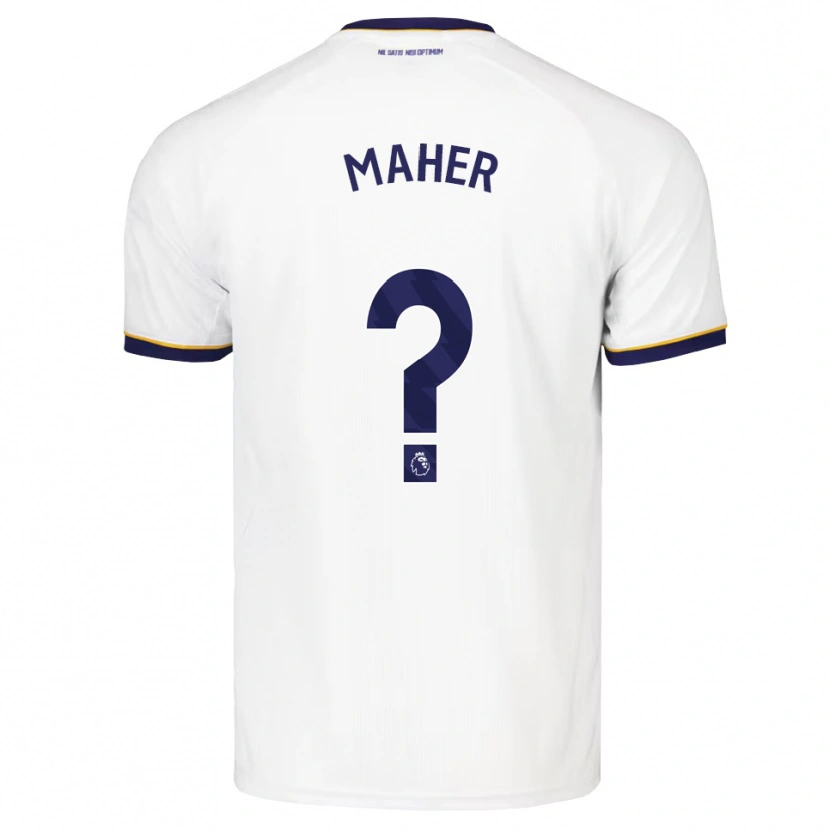 Danxen Kvinder Daniel Maher #0 Midnatsblå Hvid Gul Udebane Spillertrøjer 2026/27 Trøje T-Shirt