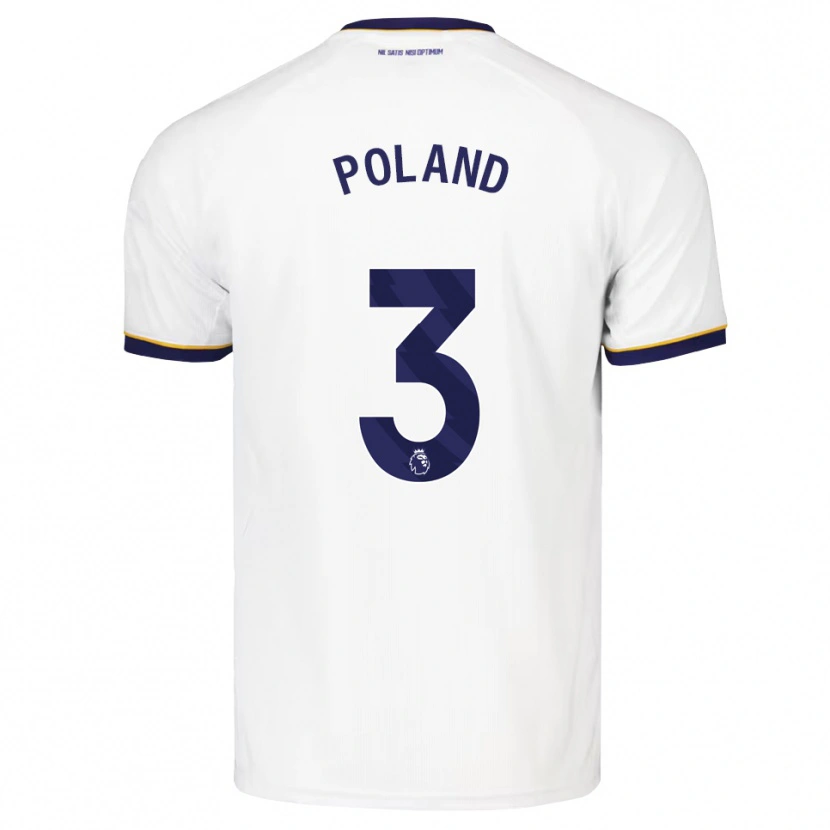 Danxen Kvinder Louis Poland #3 Midnatsblå Hvid Gul Udebane Spillertrøjer 2026/27 Trøje T-Shirt