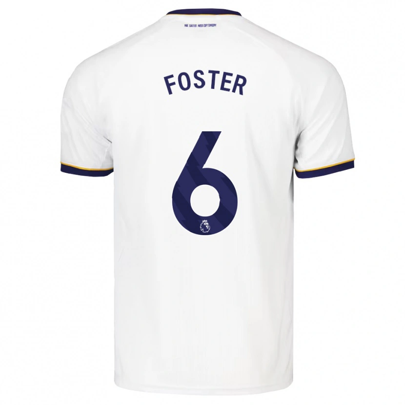 Danxen Kvinder Harvey Foster #6 Midnatsblå Hvid Gul Udebane Spillertrøjer 2026/27 Trøje T-Shirt