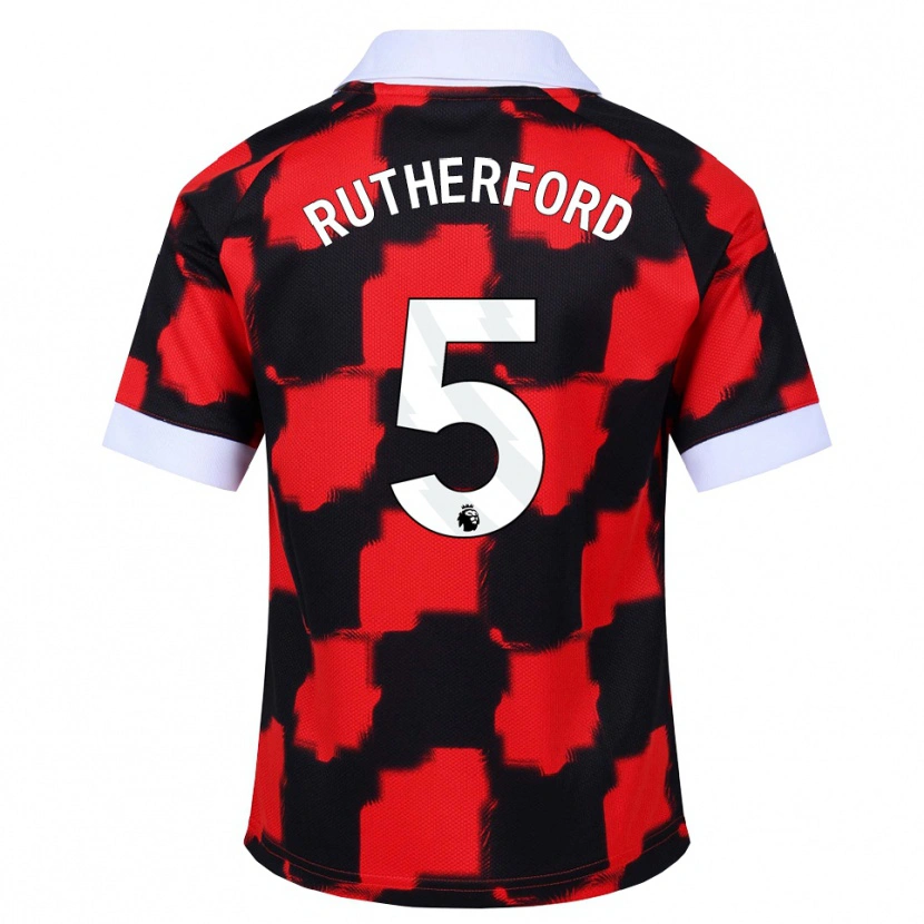 Danxen Kvinder Leeta Rutherford #5 Rød Hvid Sort Udebane Spillertrøjer 2026/27 Trøje T-Shirt