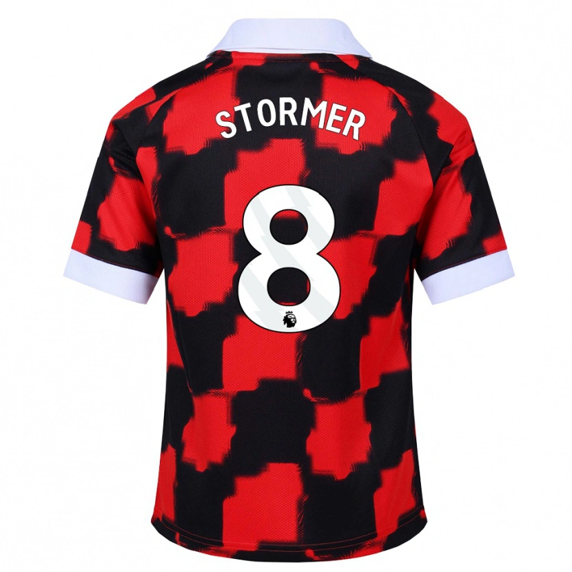 Danxen Kvinder Becky Stormer #8 Rød Hvid Sort Udebane Spillertrøjer 2026/27 Trøje T-Shirt