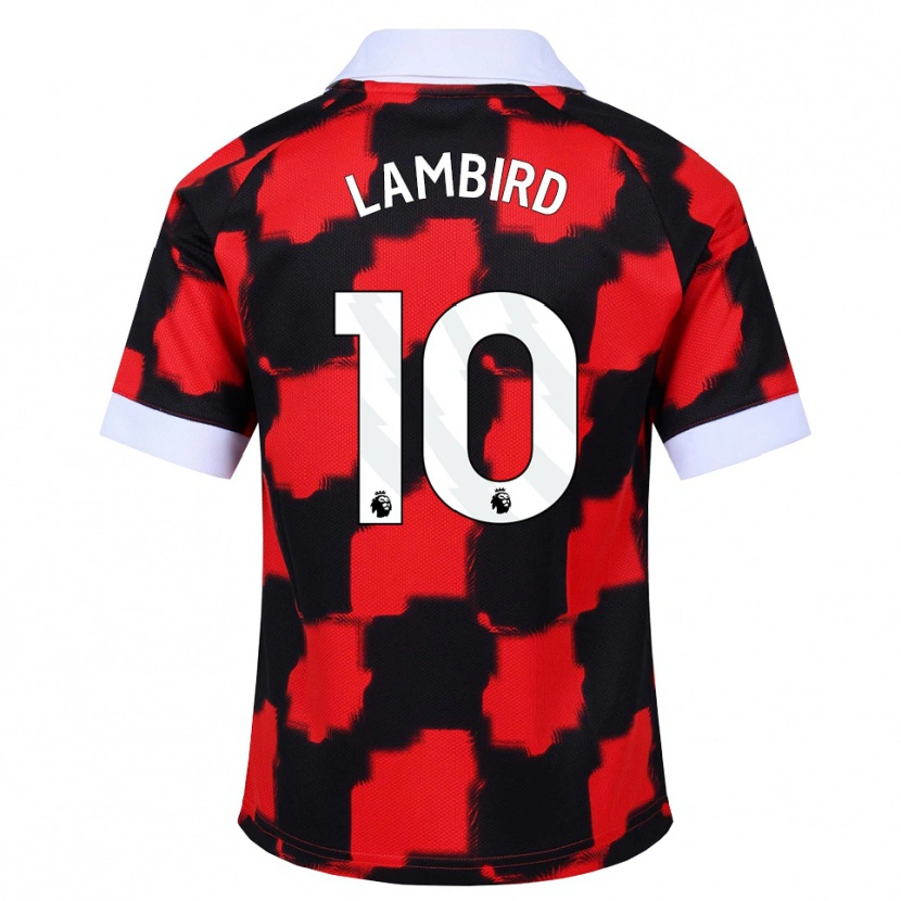 Danxen Kvinder Lilly Lambird #10 Rød Hvid Sort Udebane Spillertrøjer 2026/27 Trøje T-Shirt