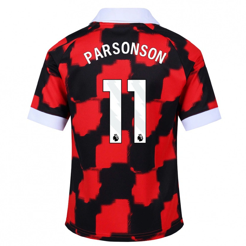Danxen Kvinder Madi Parsonson #11 Rød Hvid Sort Udebane Spillertrøjer 2026/27 Trøje T-Shirt