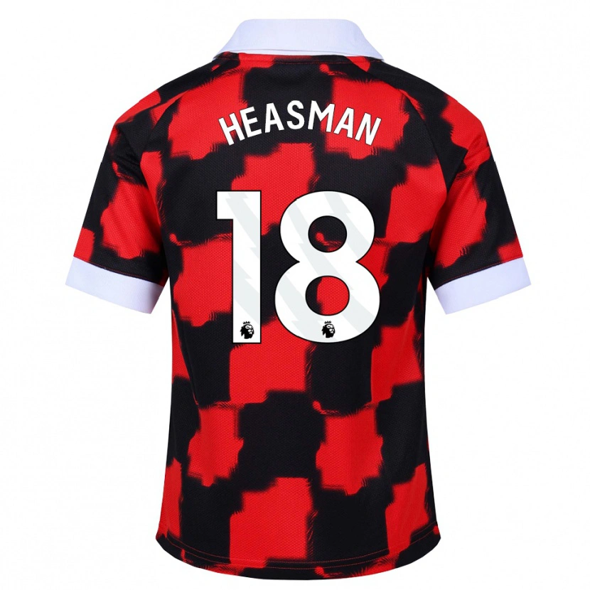 Danxen Kvinder Georgia Heasman #18 Rød Hvid Sort Udebane Spillertrøjer 2026/27 Trøje T-Shirt
