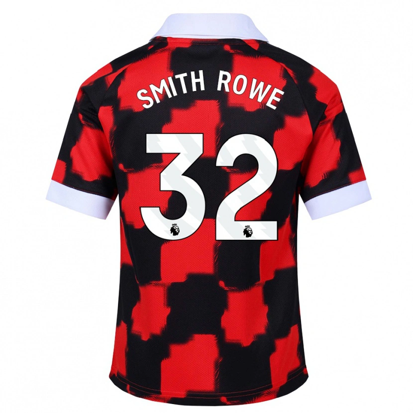 Danxen Kvinder Emile Smith Rowe #32 Rød Hvid Sort Udebane Spillertrøjer 2026/27 Trøje T-Shirt