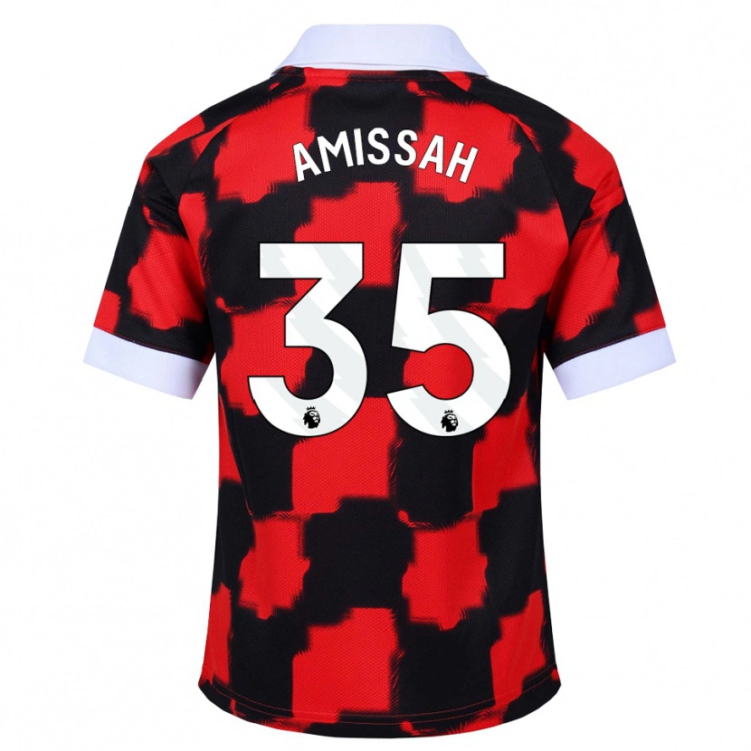Danxen Kvinder Sam Amissah #35 Rød Hvid Sort Udebane Spillertrøjer 2026/27 Trøje T-Shirt