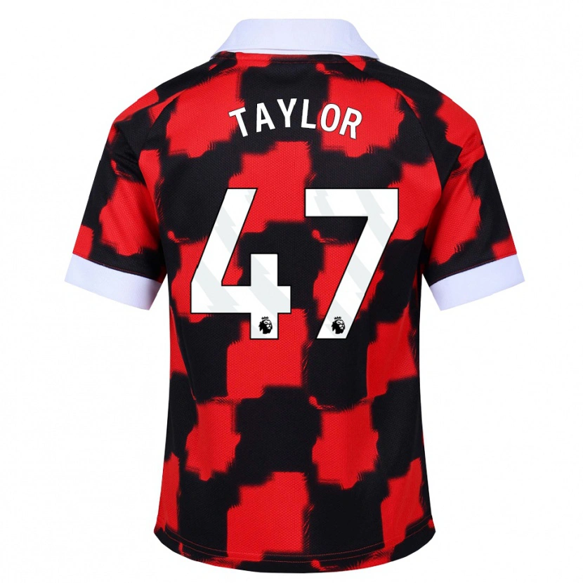 Danxen Kvinder Bo Taylor #47 Rød Hvid Sort Udebane Spillertrøjer 2026/27 Trøje T-Shirt