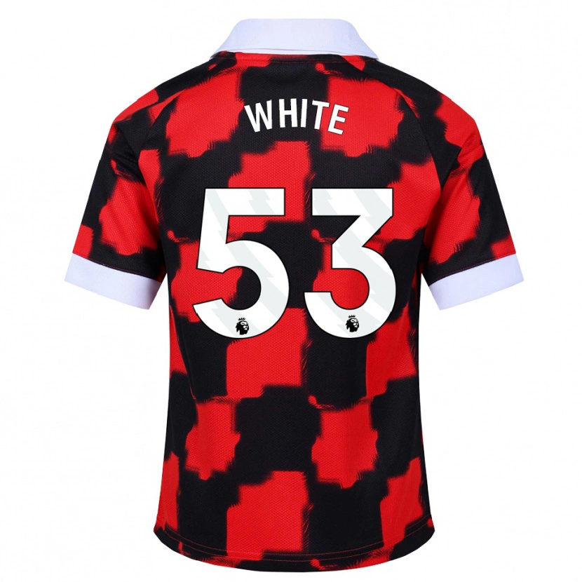 Danxen Kvinder Alfie White #53 Rød Hvid Sort Udebane Spillertrøjer 2026/27 Trøje T-Shirt