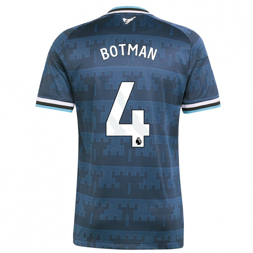 Danxen Kvinder Sven Botman #4 Gul Sort Blå Udebane Spillertrøjer 2026/27 Trøje T-Shirt