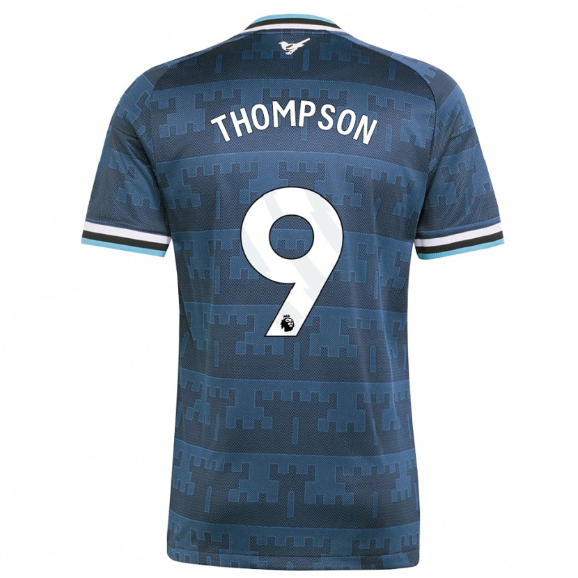 Danxen Kvinder Kyran Thompson #9 Gul Sort Blå Udebane Spillertrøjer 2026/27 Trøje T-Shirt