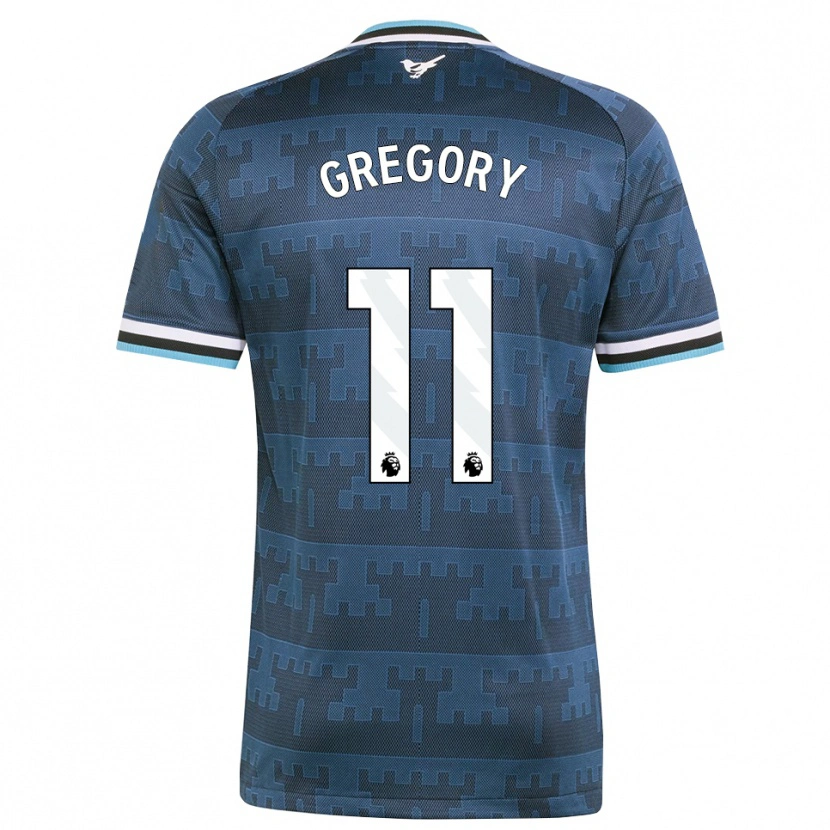 Danxen Kvinder Freya Gregory #11 Gul Sort Blå Udebane Spillertrøjer 2026/27 Trøje T-Shirt