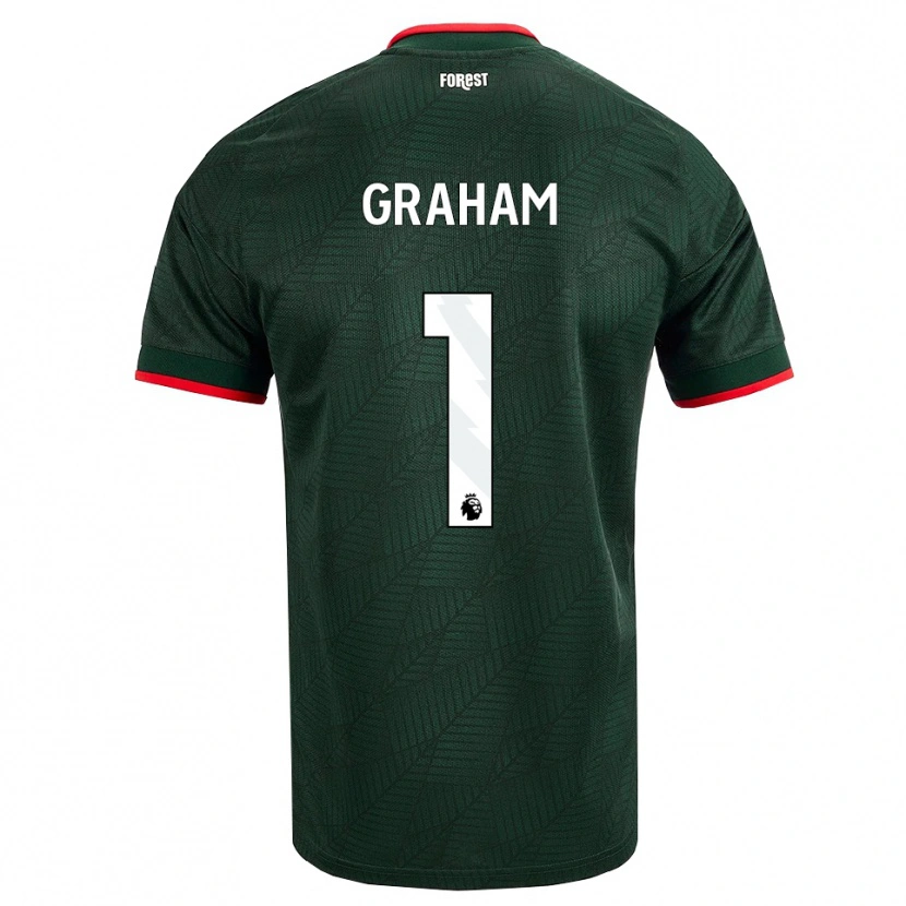 Danxen Kvinder Ally Graham #1 Mørk Grøn Rød Udebane Spillertrøjer 2026/27 Trøje T-Shirt
