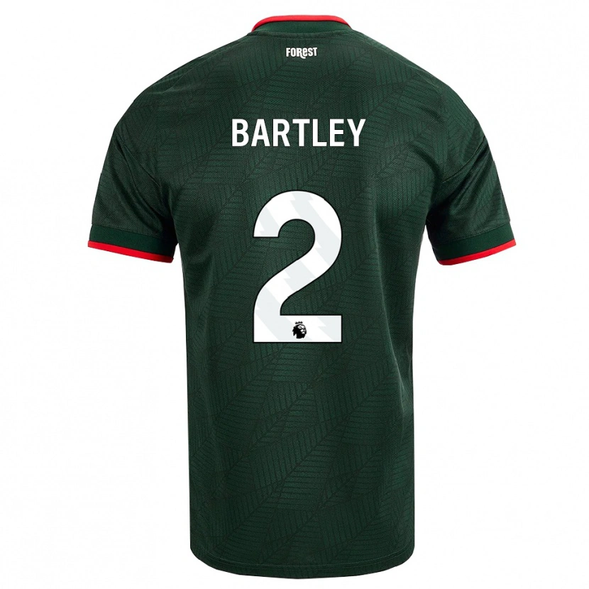 Danxen Kvinder Okello Bartley #2 Mørk Grøn Rød Udebane Spillertrøjer 2026/27 Trøje T-Shirt