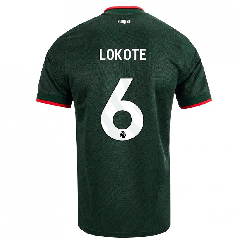 Danxen Kvinder Eleazar Lokote #6 Mørk Grøn Rød Udebane Spillertrøjer 2026/27 Trøje T-Shirt