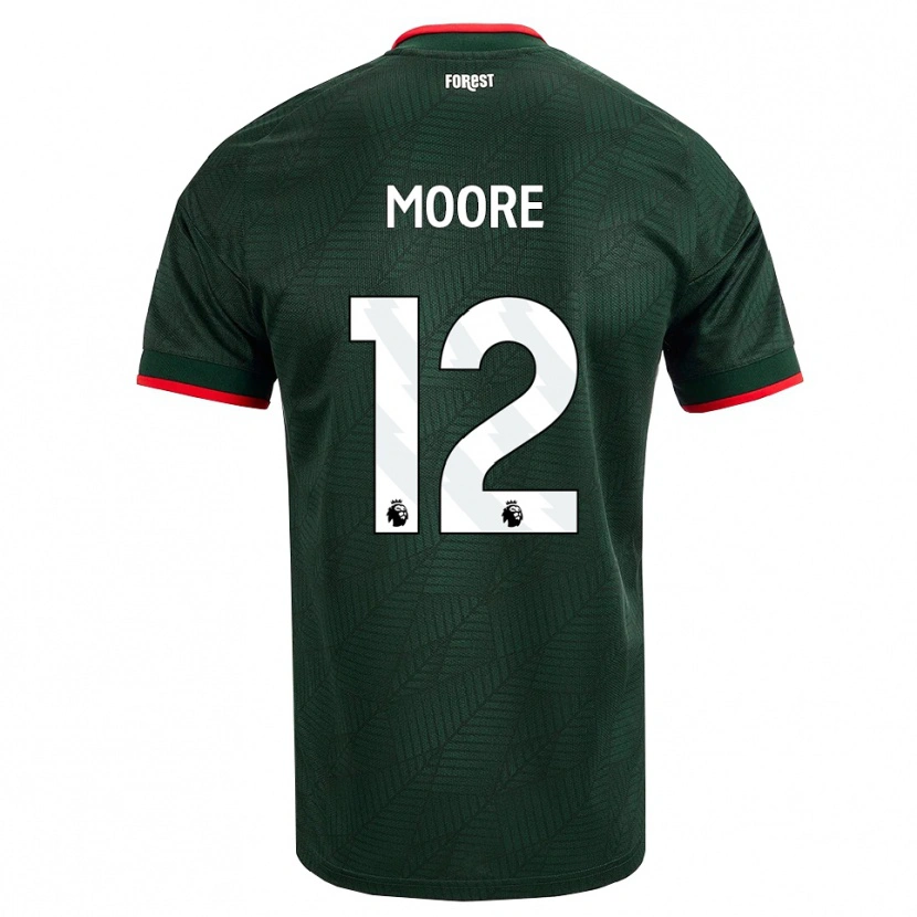 Danxen Kvinder Daniel Moore #12 Mørk Grøn Rød Udebane Spillertrøjer 2026/27 Trøje T-Shirt