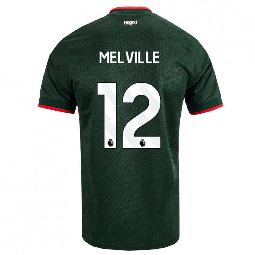 Danxen Kvinder Logan Melville #12 Mørk Grøn Rød Udebane Spillertrøjer 2026/27 Trøje T-Shirt
