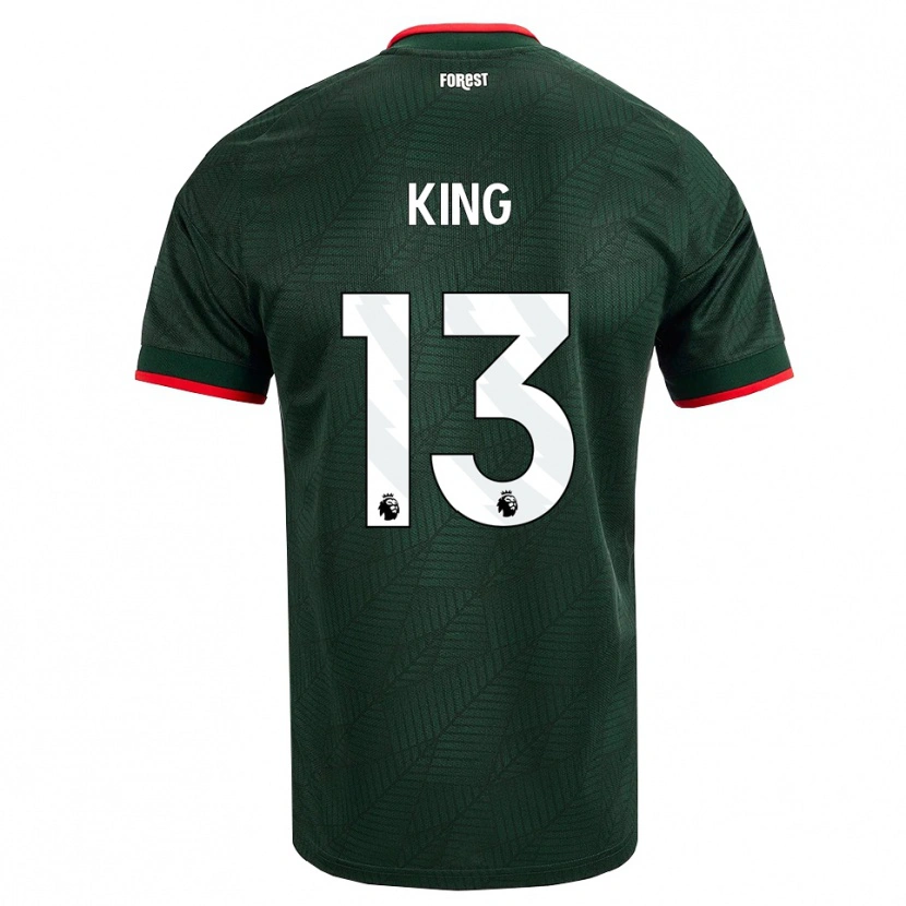 Danxen Kvinder Leo King #13 Mørk Grøn Rød Udebane Spillertrøjer 2026/27 Trøje T-Shirt