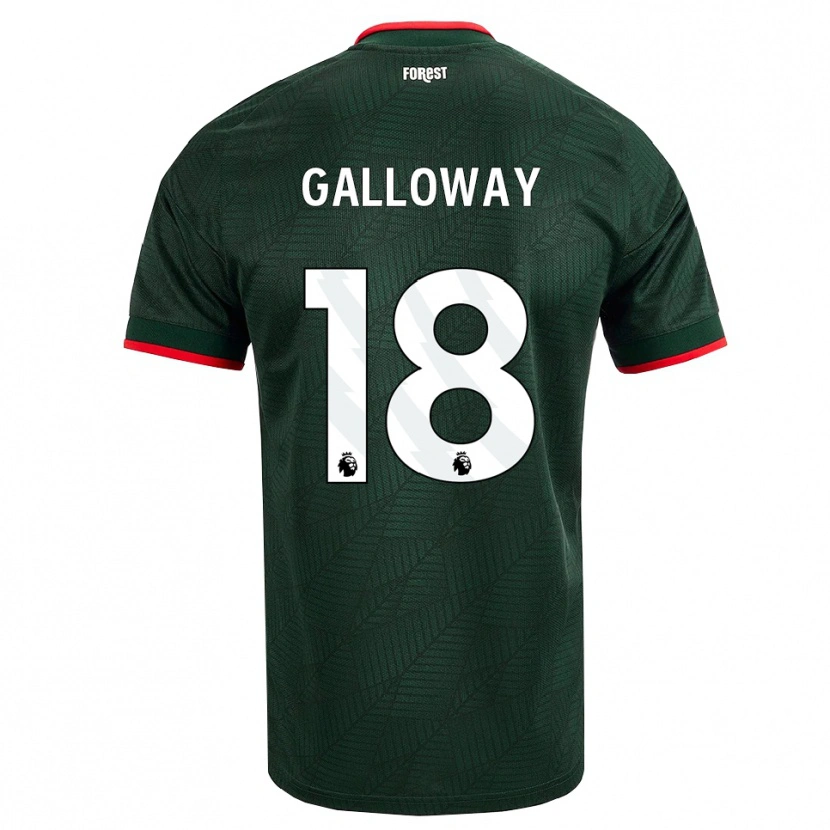 Danxen Kvinder Bridget Galloway #18 Mørk Grøn Rød Udebane Spillertrøjer 2026/27 Trøje T-Shirt