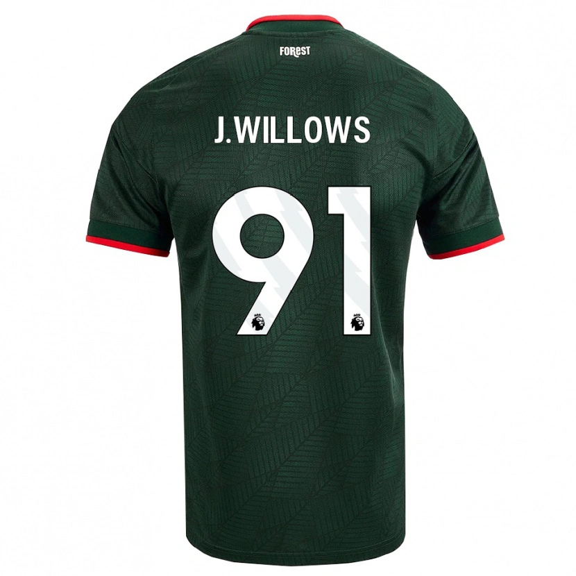 Danxen Kvinder Jordan Willows #91 Mørk Grøn Rød Udebane Spillertrøjer 2026/27 Trøje T-Shirt