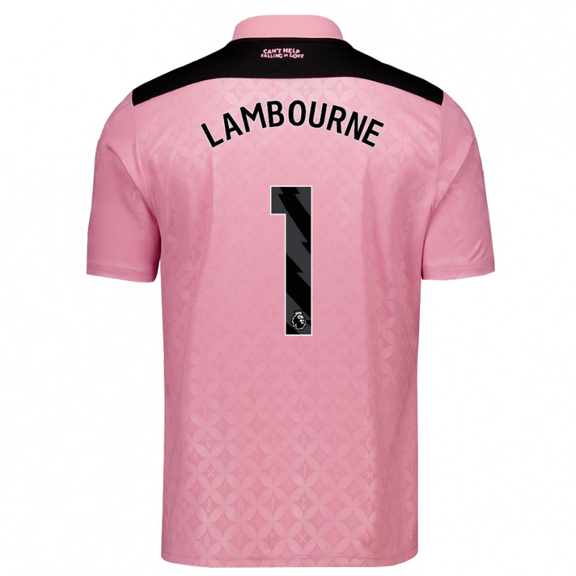 Danxen Kvinder Demi Lambourne #1 Lysrosa Sort Udebane Spillertrøjer 2026/27 Trøje T-Shirt