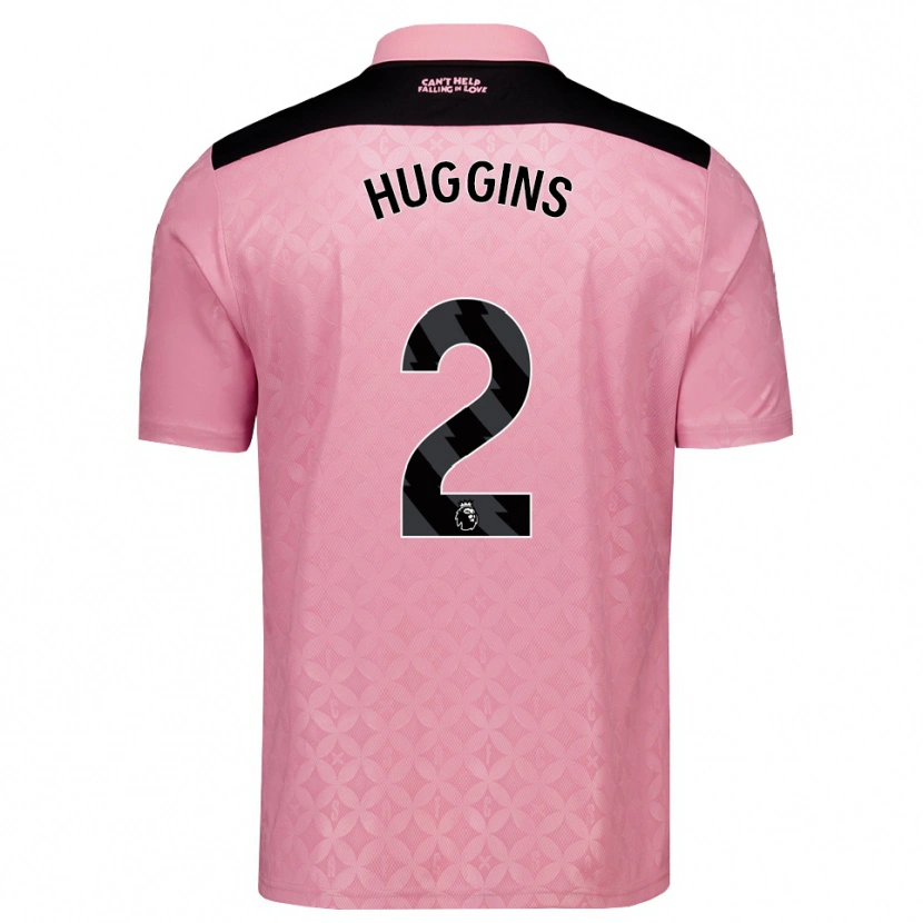 Danxen Kvinder Niall Huggins #2 Lysrosa Sort Udebane Spillertrøjer 2026/27 Trøje T-Shirt