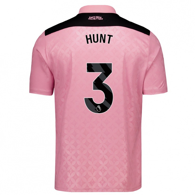 Danxen Kvinder Liam Hunt #3 Lysrosa Sort Udebane Spillertrøjer 2026/27 Trøje T-Shirt