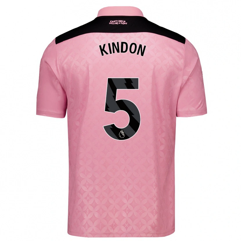 Danxen Kvinder Ben Kindon #5 Lysrosa Sort Udebane Spillertrøjer 2026/27 Trøje T-Shirt