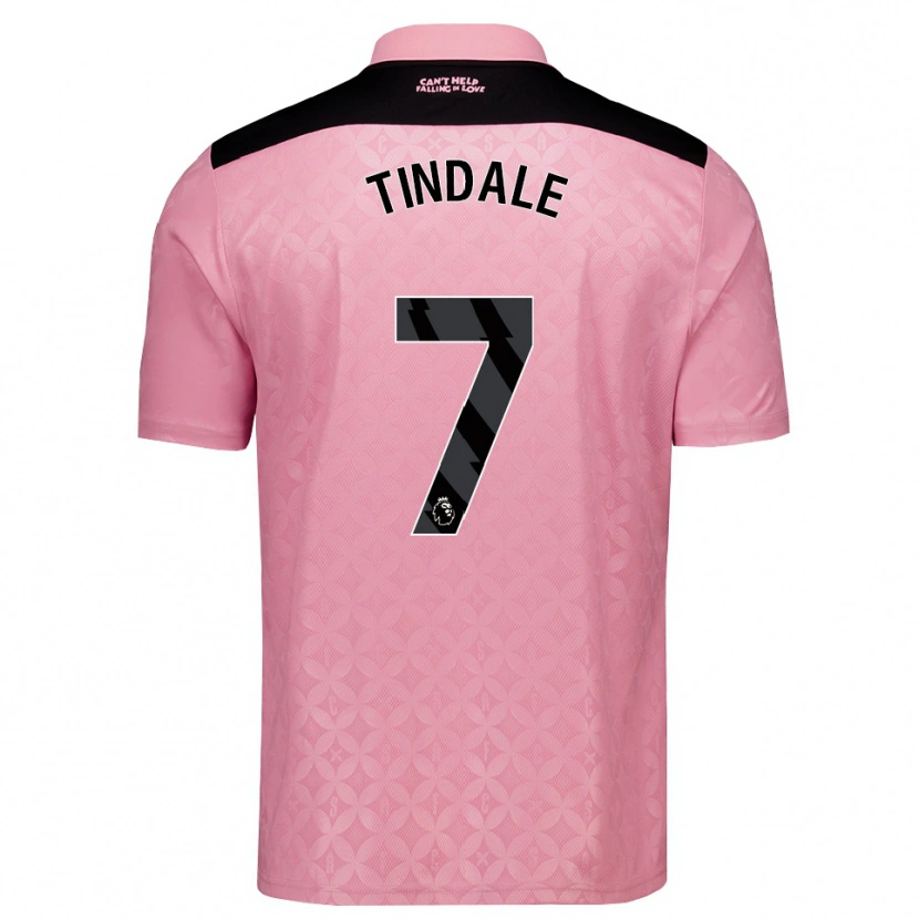 Danxen Kvinder Charlie Dinsdale #7 Lysrosa Sort Udebane Spillertrøjer 2026/27 Trøje T-Shirt