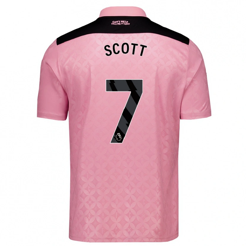 Danxen Kvinder Felix Scott #7 Lysrosa Sort Udebane Spillertrøjer 2026/27 Trøje T-Shirt