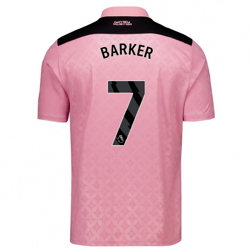 Danxen Kvinder James Barker #7 Lysrosa Sort Udebane Spillertrøjer 2026/27 Trøje T-Shirt