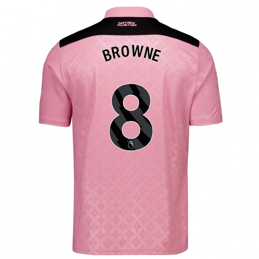 Danxen Kvinder Alan Browne #8 Lysrosa Sort Udebane Spillertrøjer 2026/27 Trøje T-Shirt