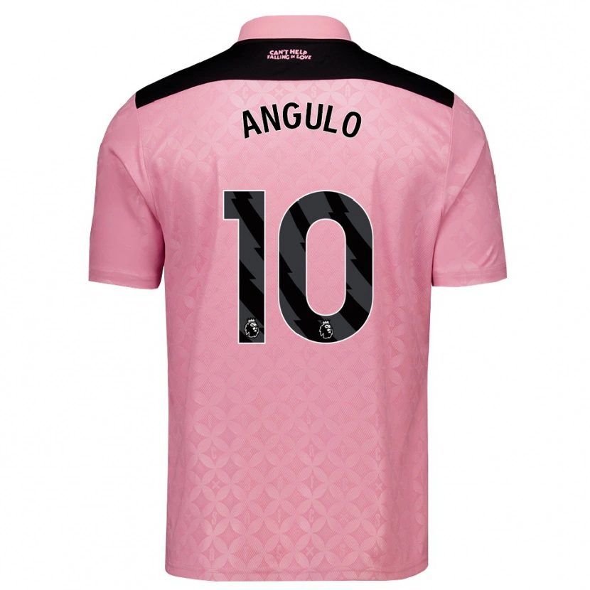 Danxen Kvinder Nilson Angulo #10 Lysrosa Sort Udebane Spillertrøjer 2026/27 Trøje T-Shirt