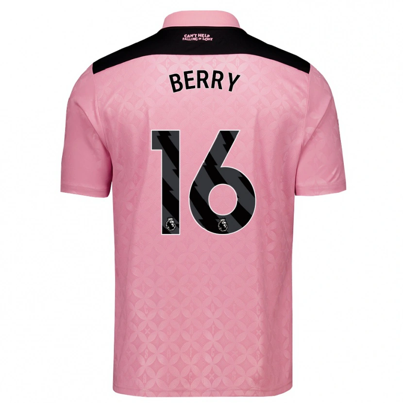 Danxen Kvinder Ethan Berry #16 Lysrosa Sort Udebane Spillertrøjer 2026/27 Trøje T-Shirt