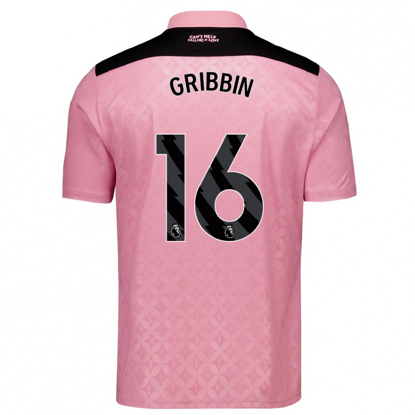 Danxen Kvinder Lewis Gribbin #16 Lysrosa Sort Udebane Spillertrøjer 2026/27 Trøje T-Shirt