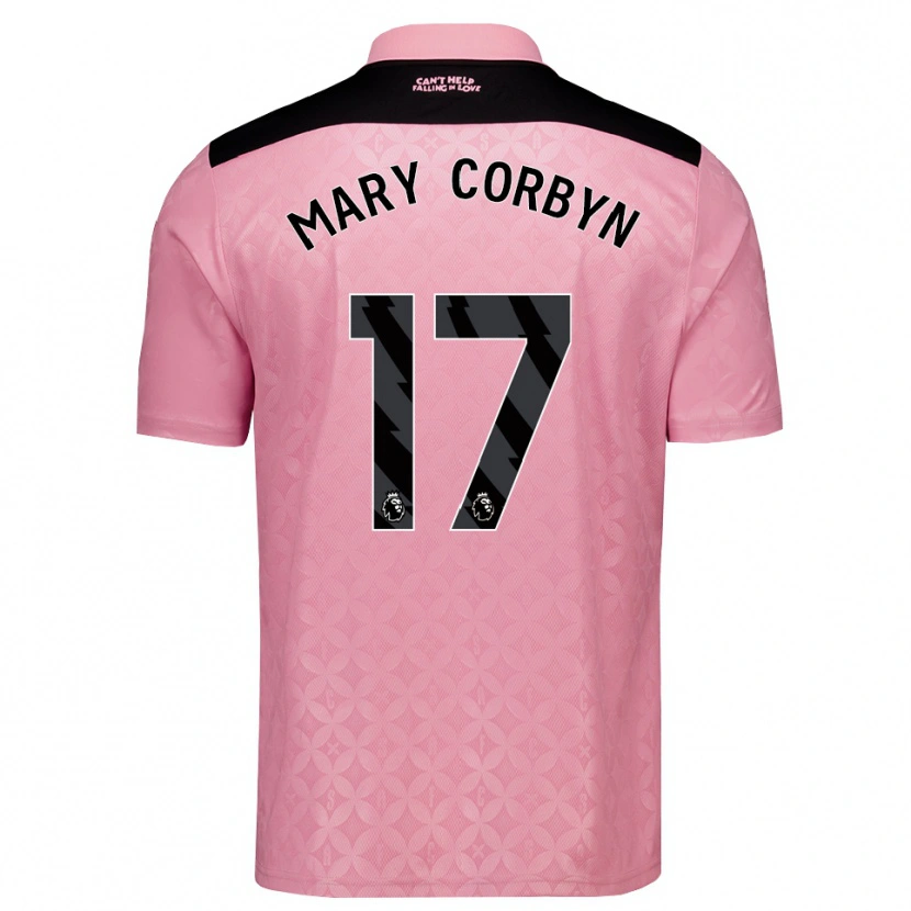 Danxen Kvinder Mary Corbyn #17 Lysrosa Sort Udebane Spillertrøjer 2026/27 Trøje T-Shirt