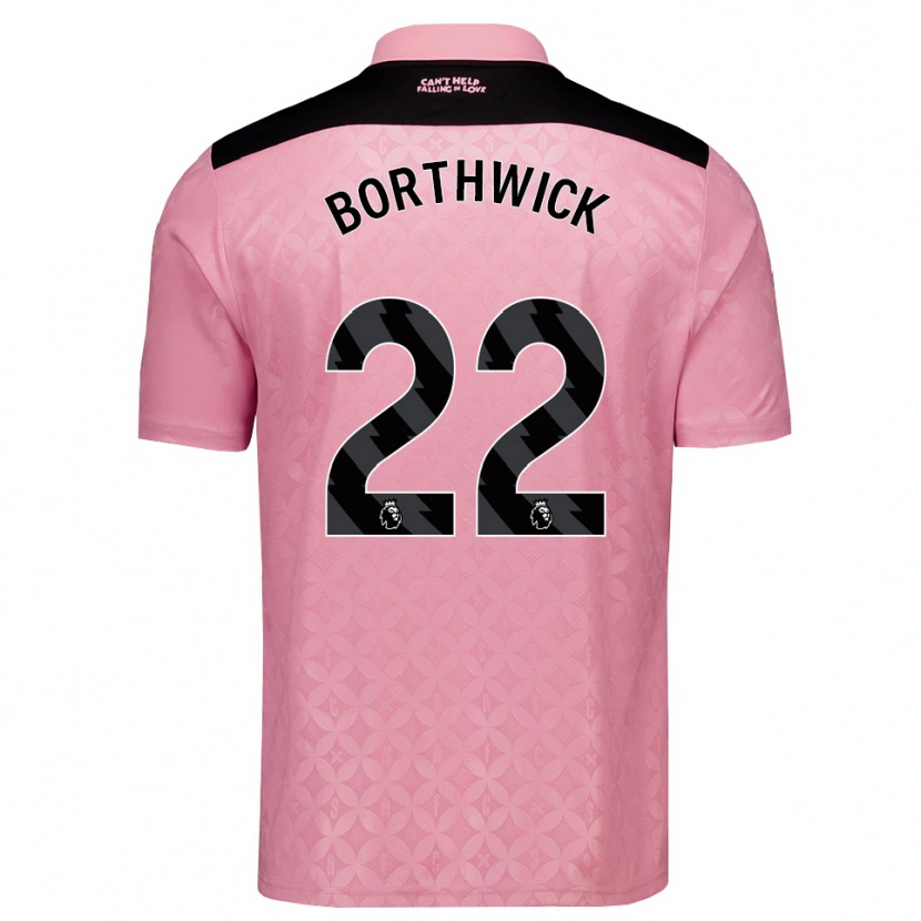 Danxen Kvinder Megan Borthwick #22 Lysrosa Sort Udebane Spillertrøjer 2026/27 Trøje T-Shirt