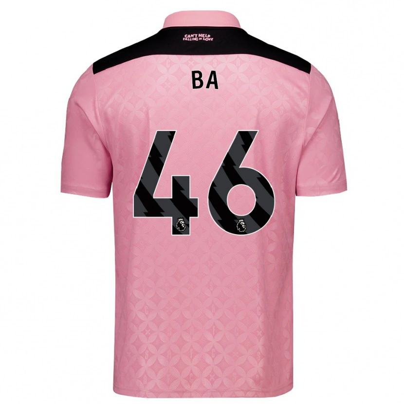 Danxen Kvinder Abdoullah Ba #46 Lysrosa Sort Udebane Spillertrøjer 2026/27 Trøje T-Shirt