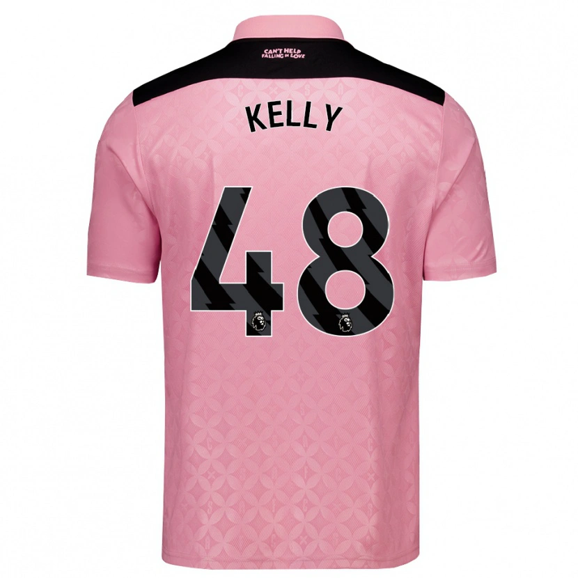 Danxen Kvinder Caden Kelly #48 Lysrosa Sort Udebane Spillertrøjer 2026/27 Trøje T-Shirt