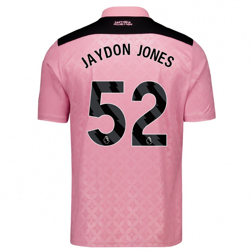 Danxen Kvinder Jaydon Jones #52 Lysrosa Sort Udebane Spillertrøjer 2026/27 Trøje T-Shirt