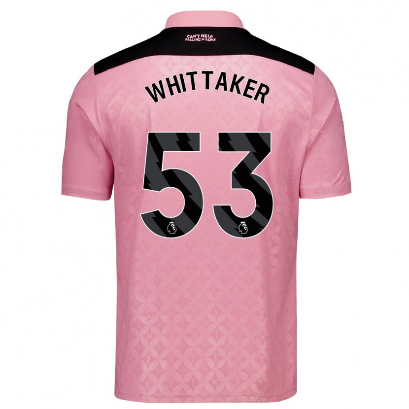 Danxen Kvinder Jack Whittaker #53 Lysrosa Sort Udebane Spillertrøjer 2026/27 Trøje T-Shirt