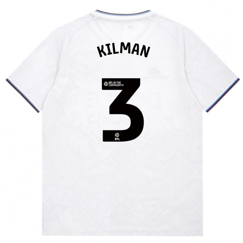 Danxen Kvinder Maximilian Kilman #3 Vinrød Hvid Udebane Spillertrøjer 2026/27 Trøje T-Shirt
